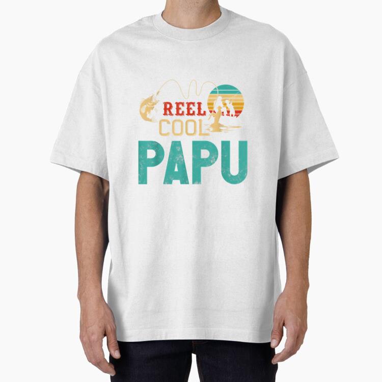 Reel Cool Papu Vintage Fishing Oversized T-Shirt
