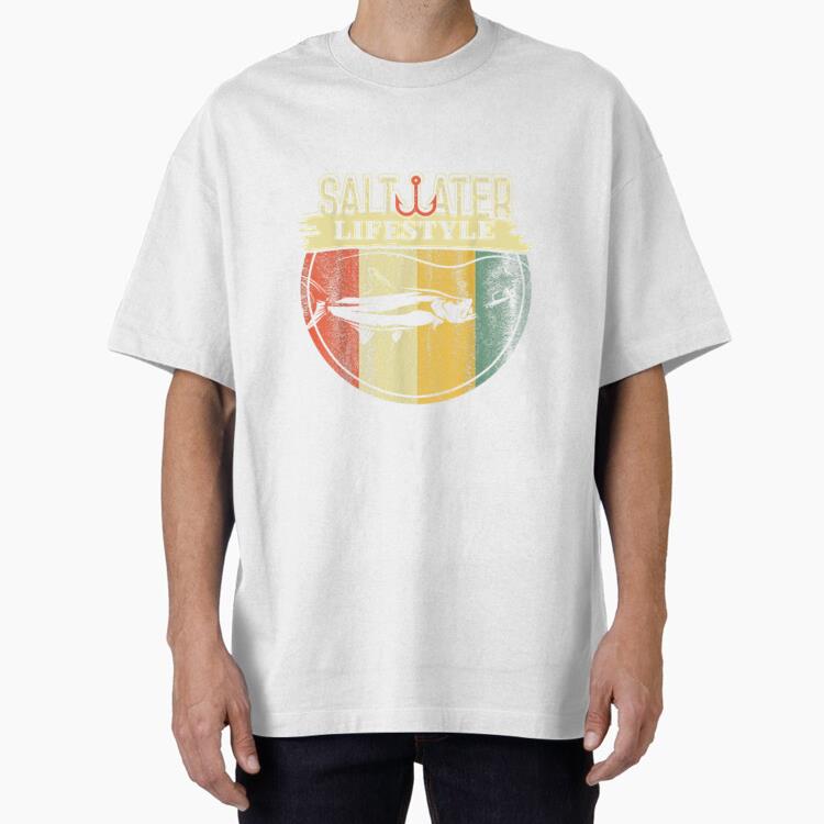 Saltwater Lifestyle Fishing Oversized T-Shirt
