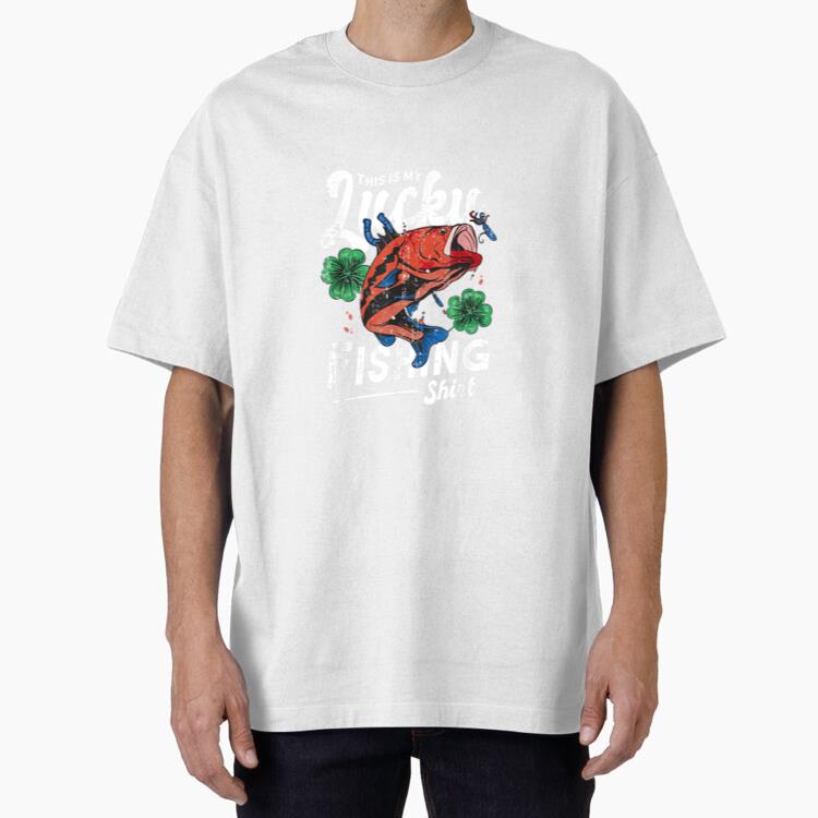 This Is My Lucky Fishing Apparel Oversized T-Shirt