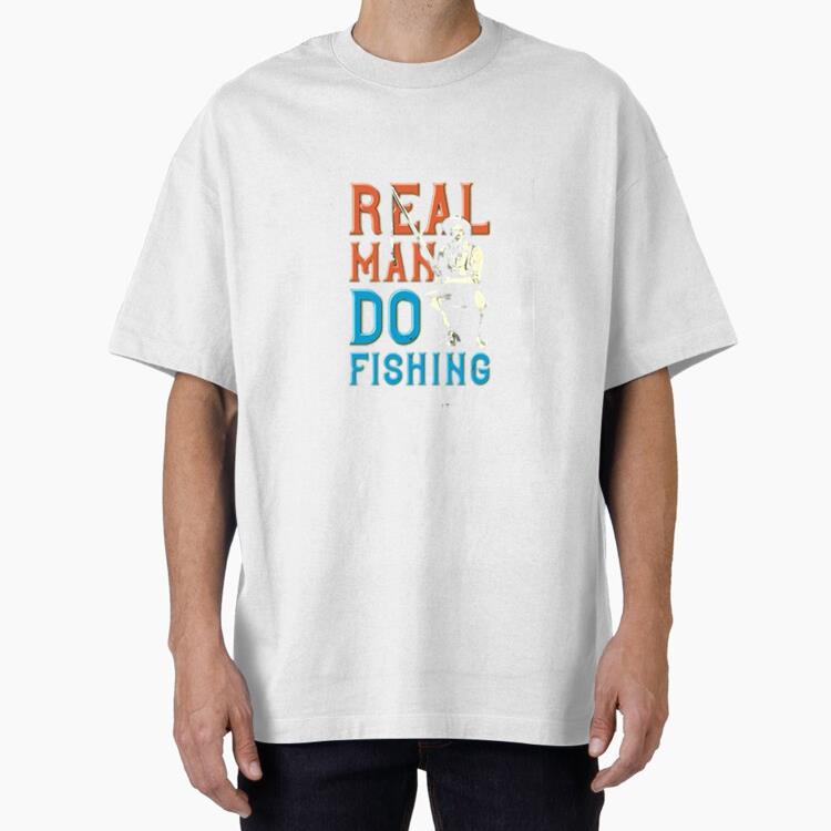 tshirt poster design illustration fisherman Oversized T-Shirt