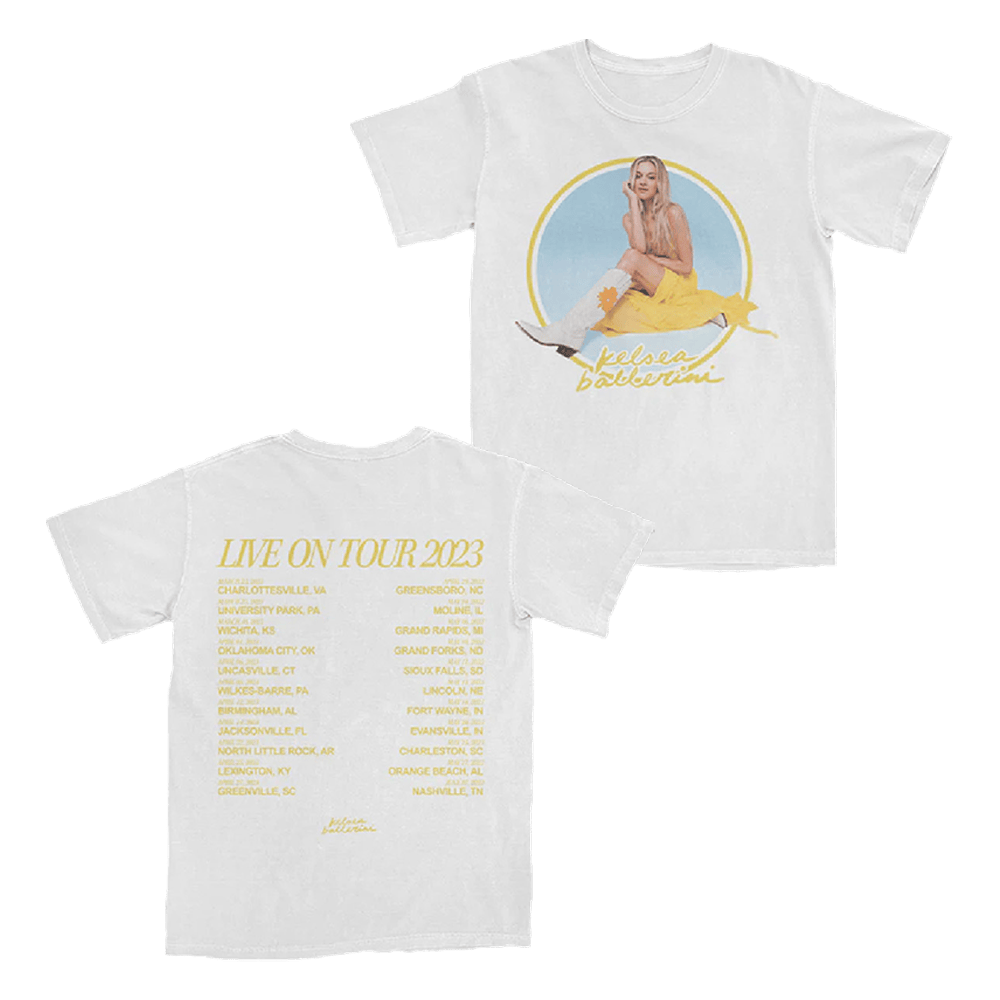 2023 Yellow Ring Portrait Dateback T-Shirt Kelsea Ballerini Merch Gifts For Wife