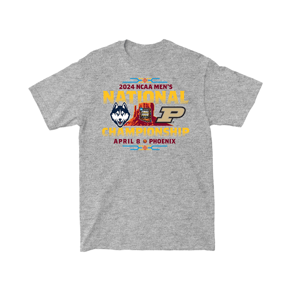 2024 National Championship Matchup Sport Grey T-Shirt Uconn NIL Merch Father's Day Gifts