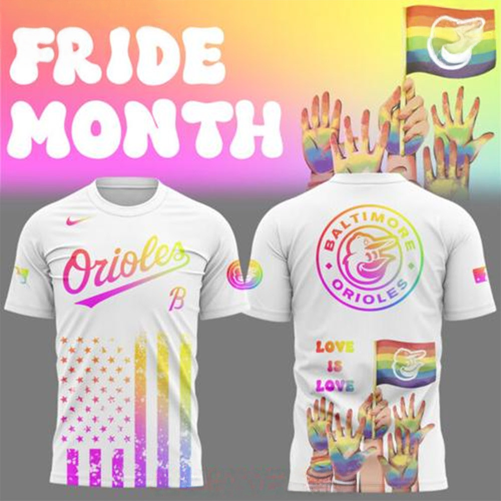 2025 Baltimore Orioles Pride Month Special Shirt Baltimore Orioles Merch Father's Day Gifts