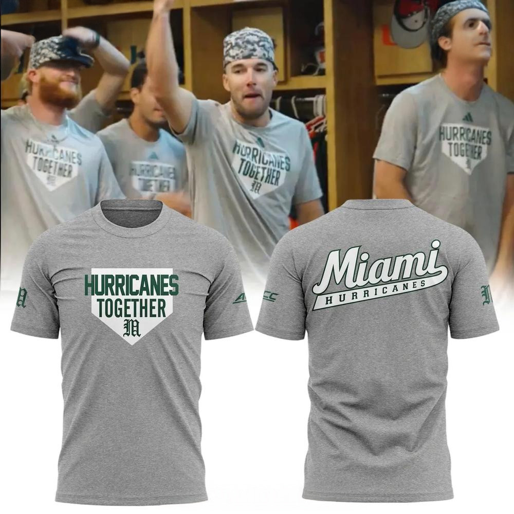 2025 Hurricanes Together Miami Hurricanes Special Edition Baseball T-Shirt Father's Day Gifts