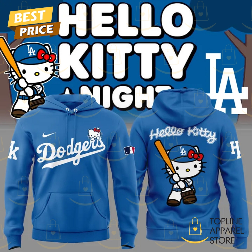 2025 Los Angeles Dodgers x Hello Kitty Night Hoodie Gift For Sport Music Fans