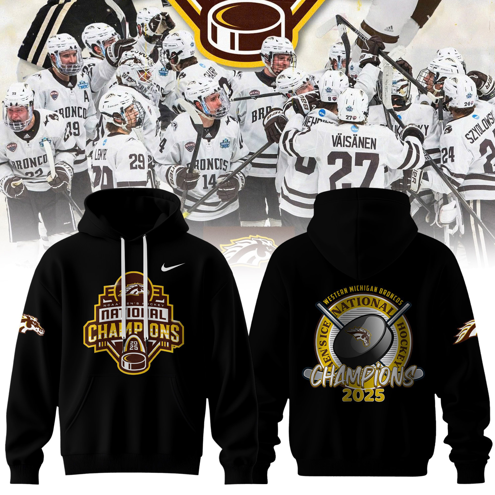 2025 NCAA Division Mens Ice Hockey Championship Hoodie 2025 Gifts For Ice Hockey Fans