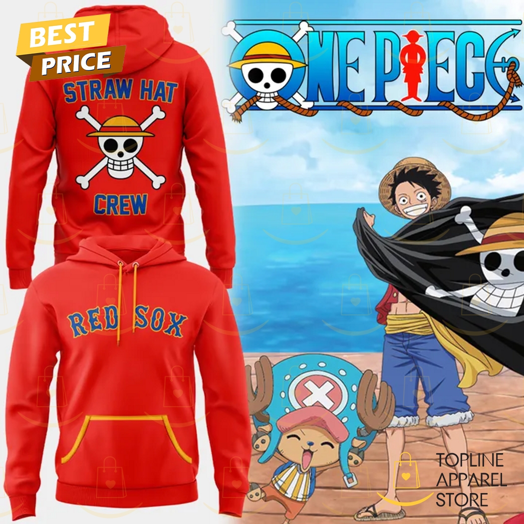 2025 One Piece Straw Hat x Boston Red Sox Hoodie Gift For Sport Music Fans