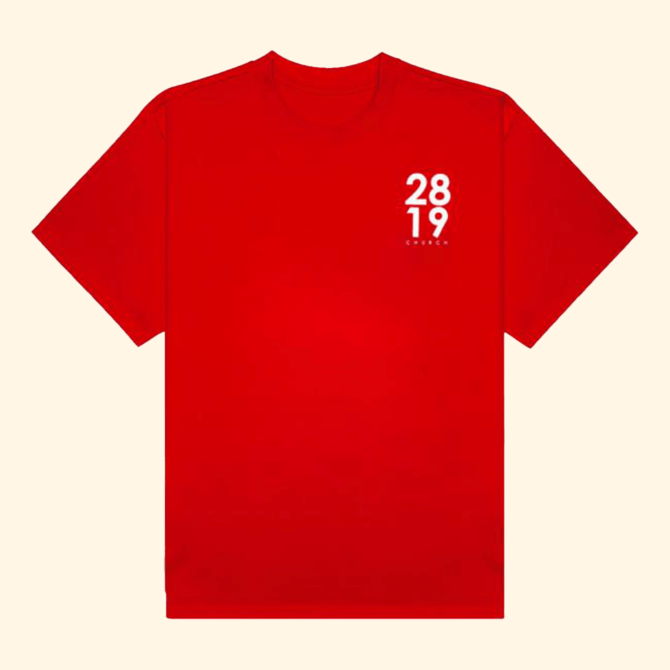 2819 Church Red T-Shirt 2819 Merch Father's Day Presents For Son Birthday Gifts For Besties