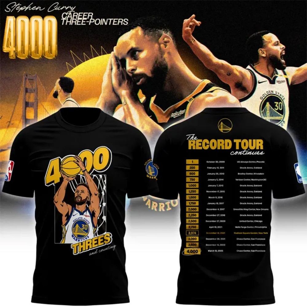 4000 Career Regular Season Threes Shirt Gifts For The Basketball Enthusiast