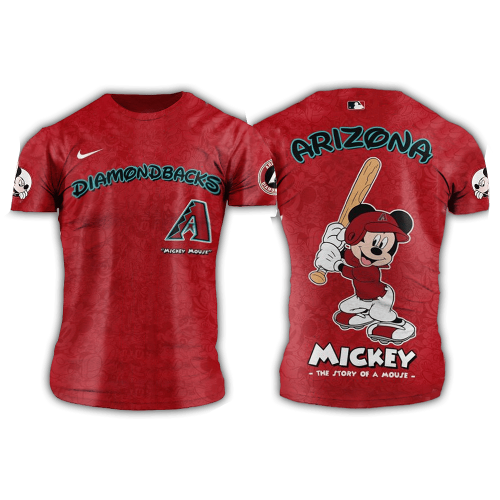 Arizona Diamondbacks MLB x Mickey Night Game Shirt Arizona Diamondbacks Merch Gifts For Fans