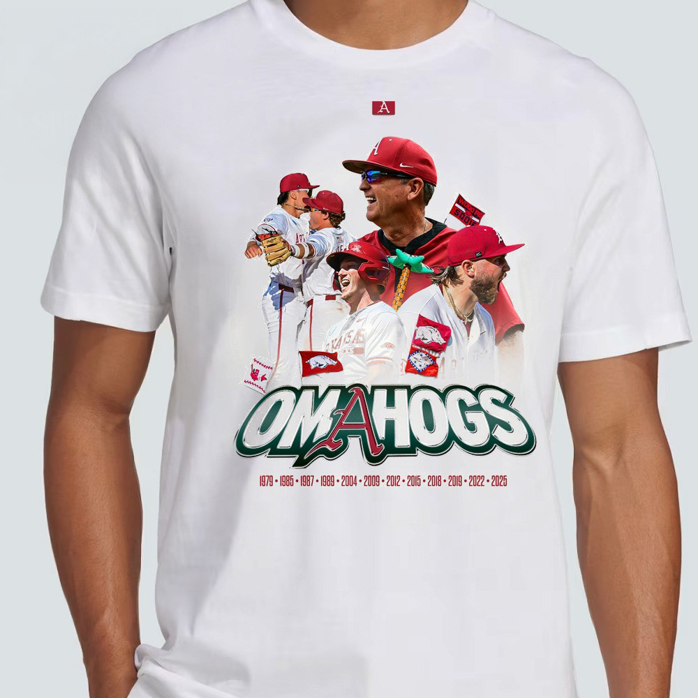 Arkansas Baseball Omahogs 2025 NCAA Super Regional Champions Shirt Arkansas Merch Dad Gifts
