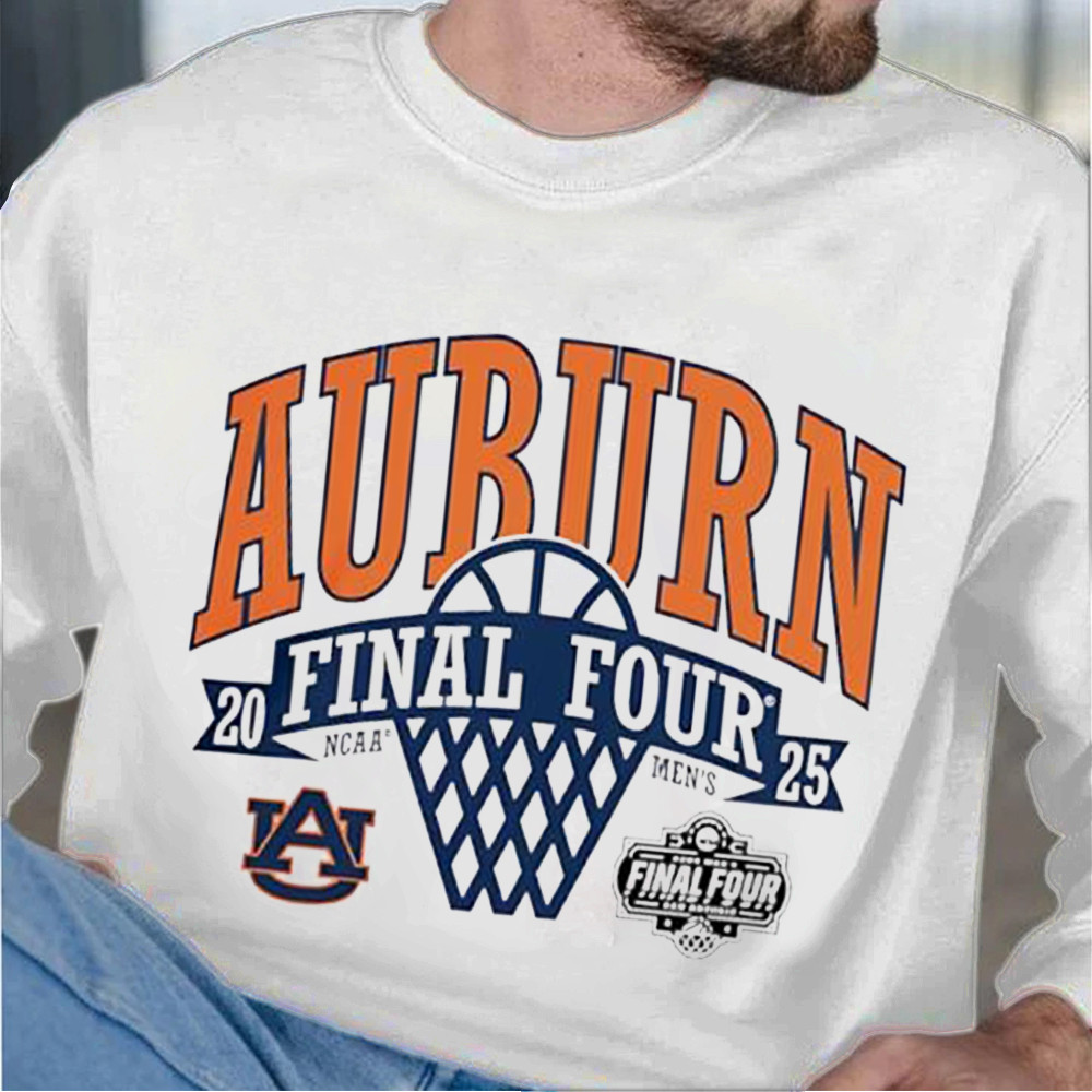 Auburn Tigers 2025 Final Four NCAA Mens Basketball Sweatshirt Basketball Fan Gift Ideas