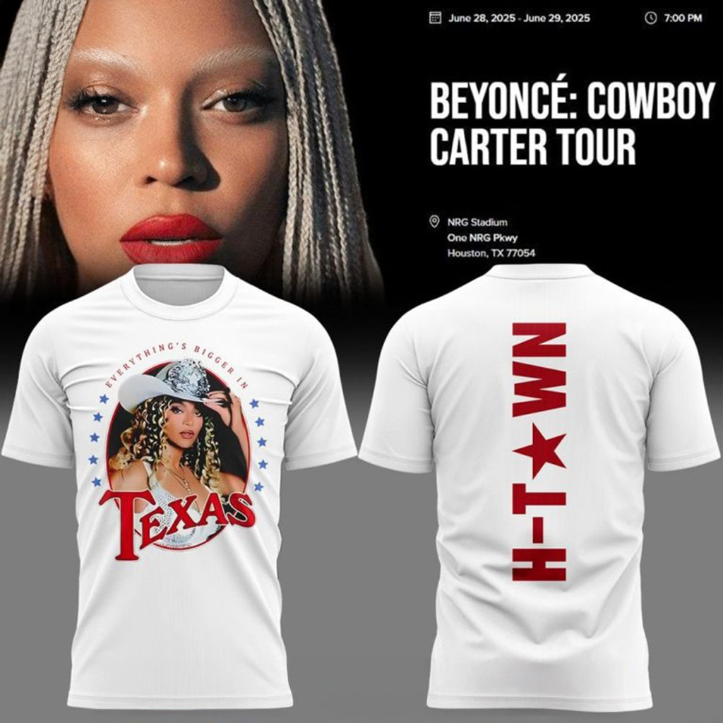 Beyonce x Houston Tour 2025 White T-Shirt Gift Ideas For Fans