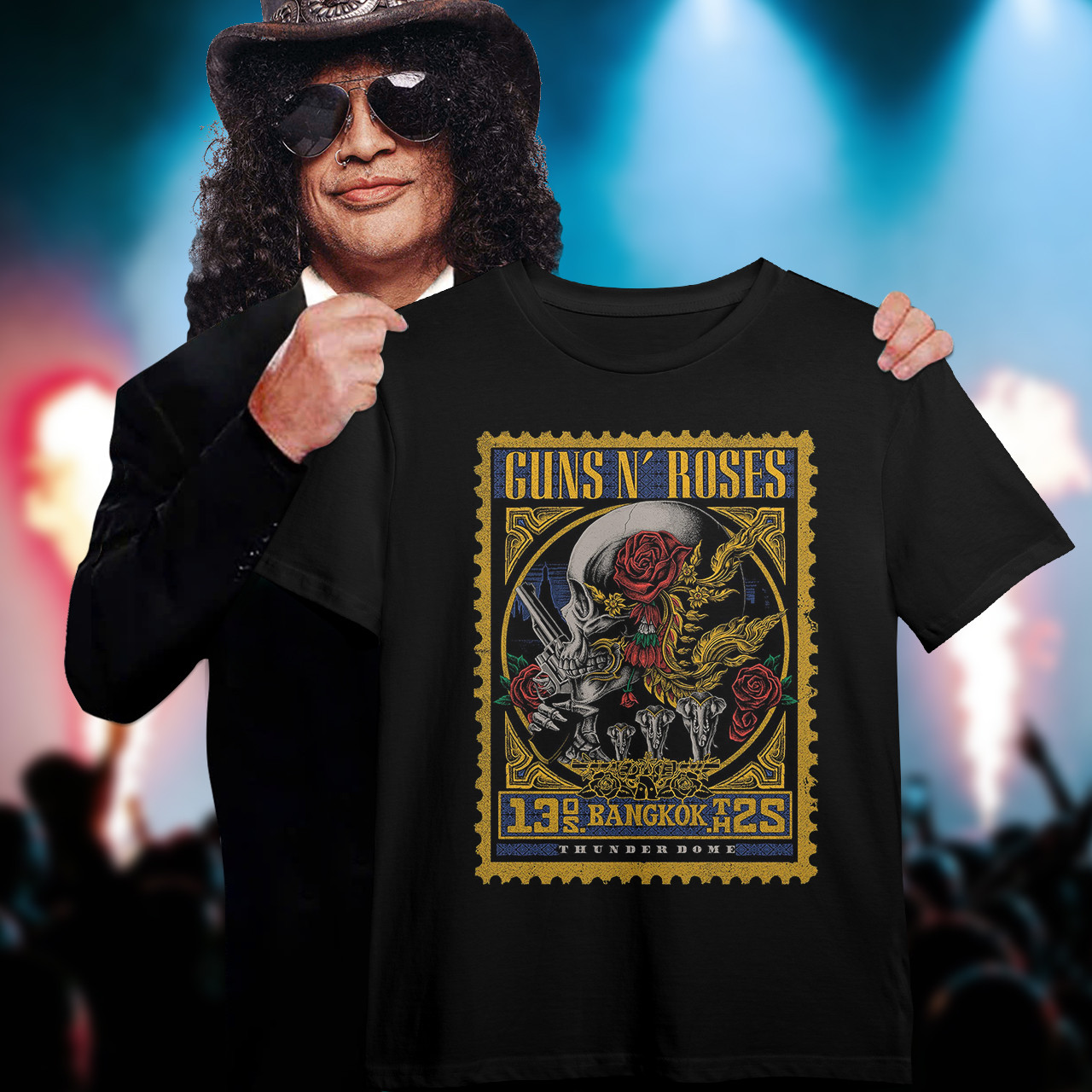 GNR Bangkok 2025 Black T-Shirt Birthday Gifts For Music Lovers