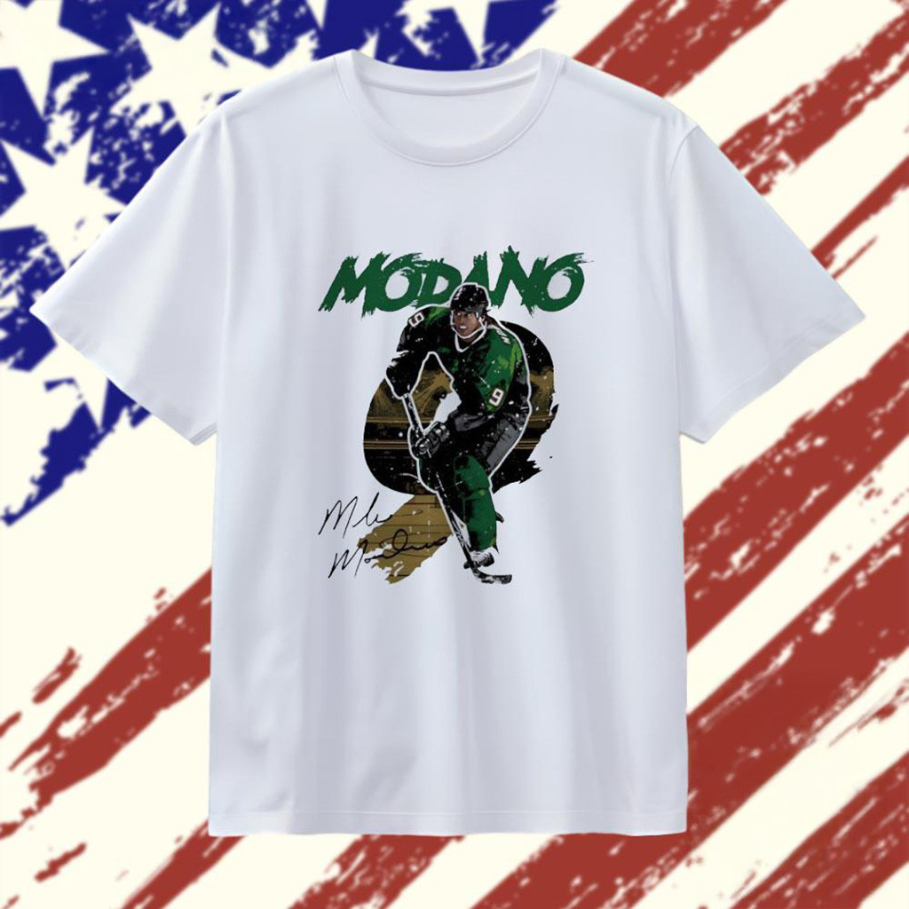 Mike Modano 9 Dallas Stars Rough Signature T-Shirt Best Gifts For Hockey Fans