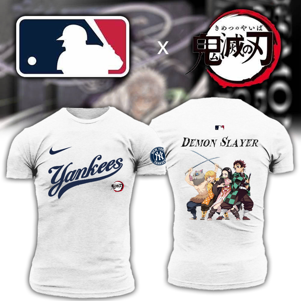 MLB x Demon Slayer Merch T-Shirt New York Yankees x Demon Slayer Merch Gifts For Basketball Fan