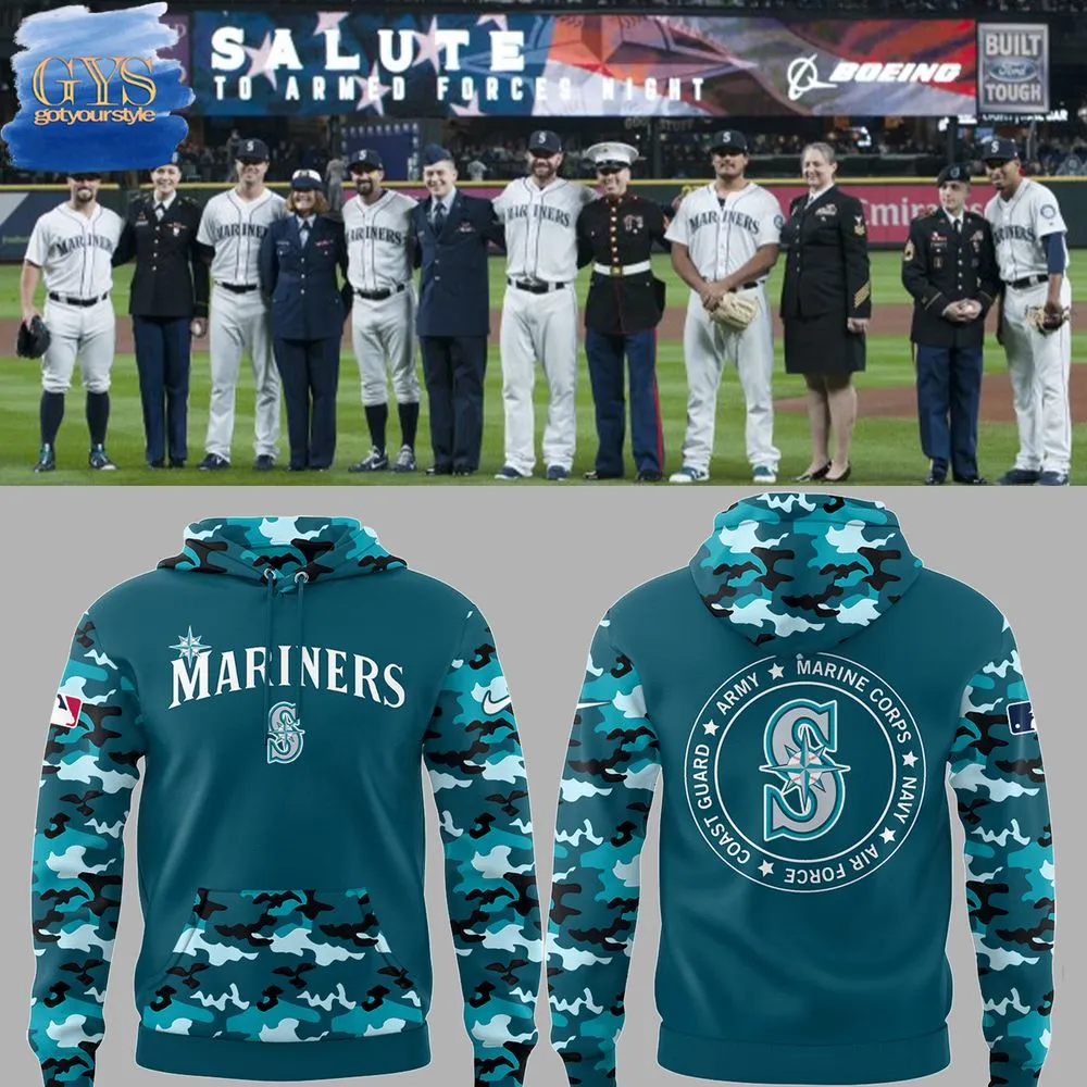 Seattle Mariners Salute to Armed Forces Night Limited Edition Hoodie Gift For Sport Music Fans