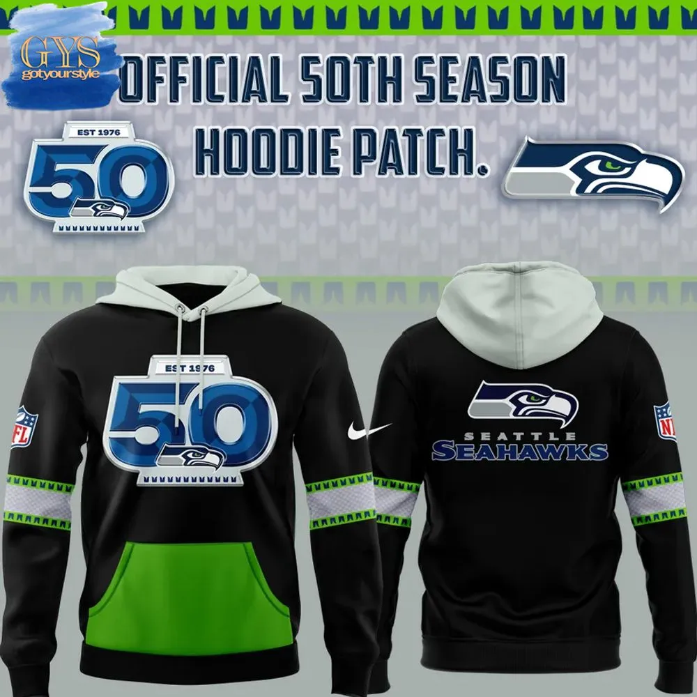 Seattle Seahawks 50th Season Limited Edition Hoodie Gift For Sport Music Fans