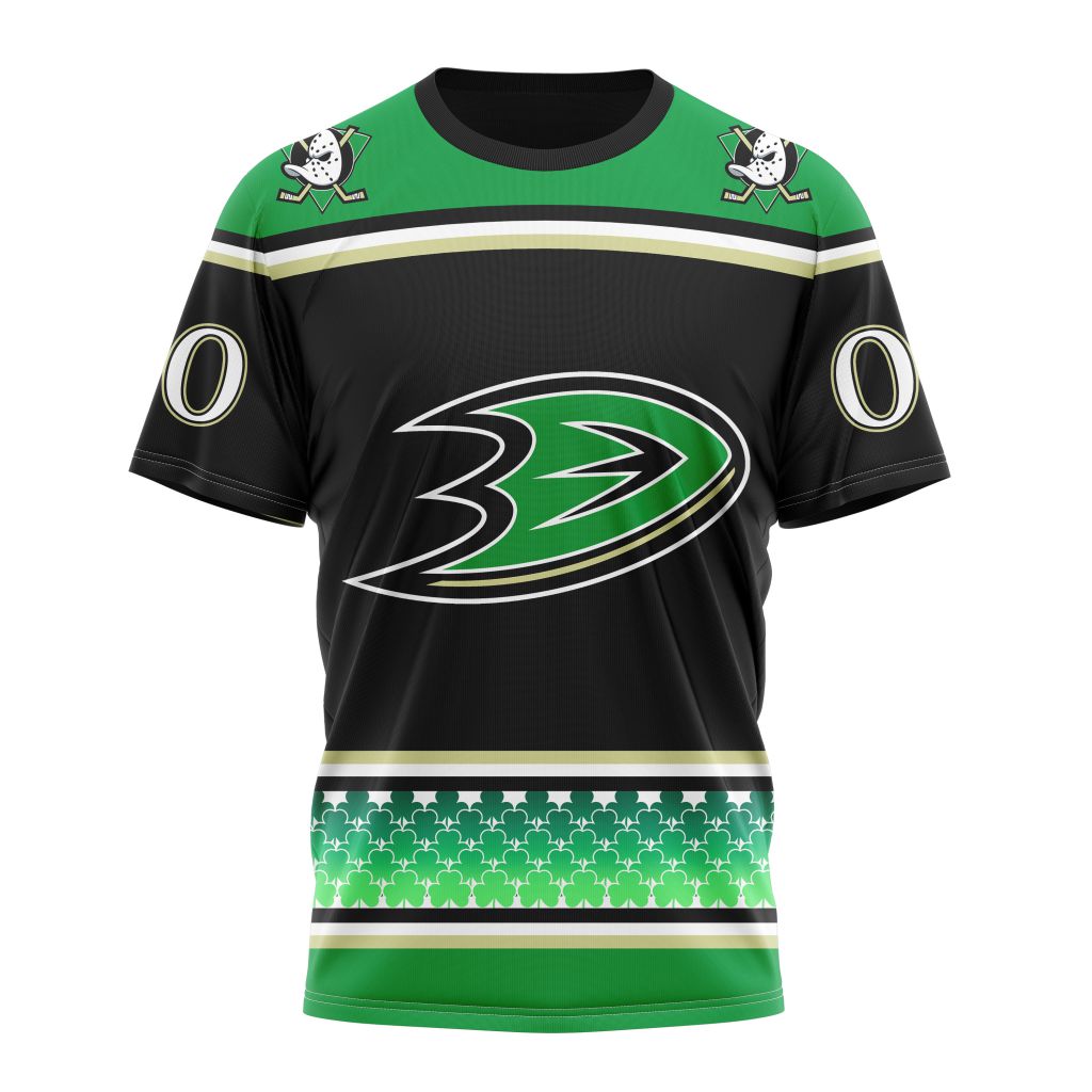 T-shirt Anaheim Ducks | Specialized Unisex Kits Hockey Celebrate St Patrick's Day V0122