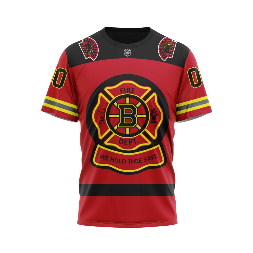 T-shirt Boston Bruins L Specialized Honorr Firefighter As Hero Of The Game V0422