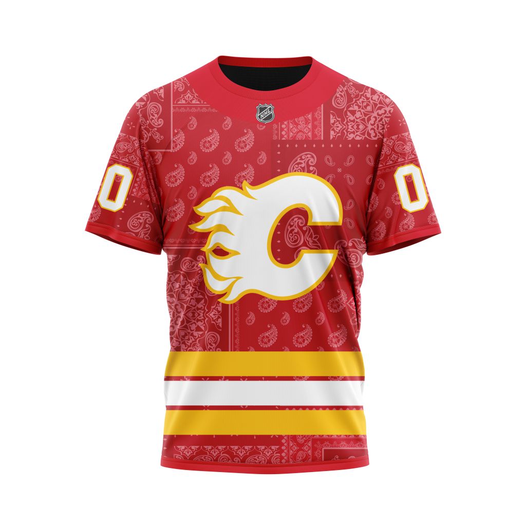 T-shirt Calgary Flames | Specialized Paisley Design V0122