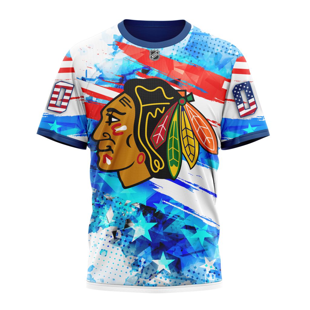 T-shirt Chicago Blackhawks | Special Concept For Independence Day ST2201