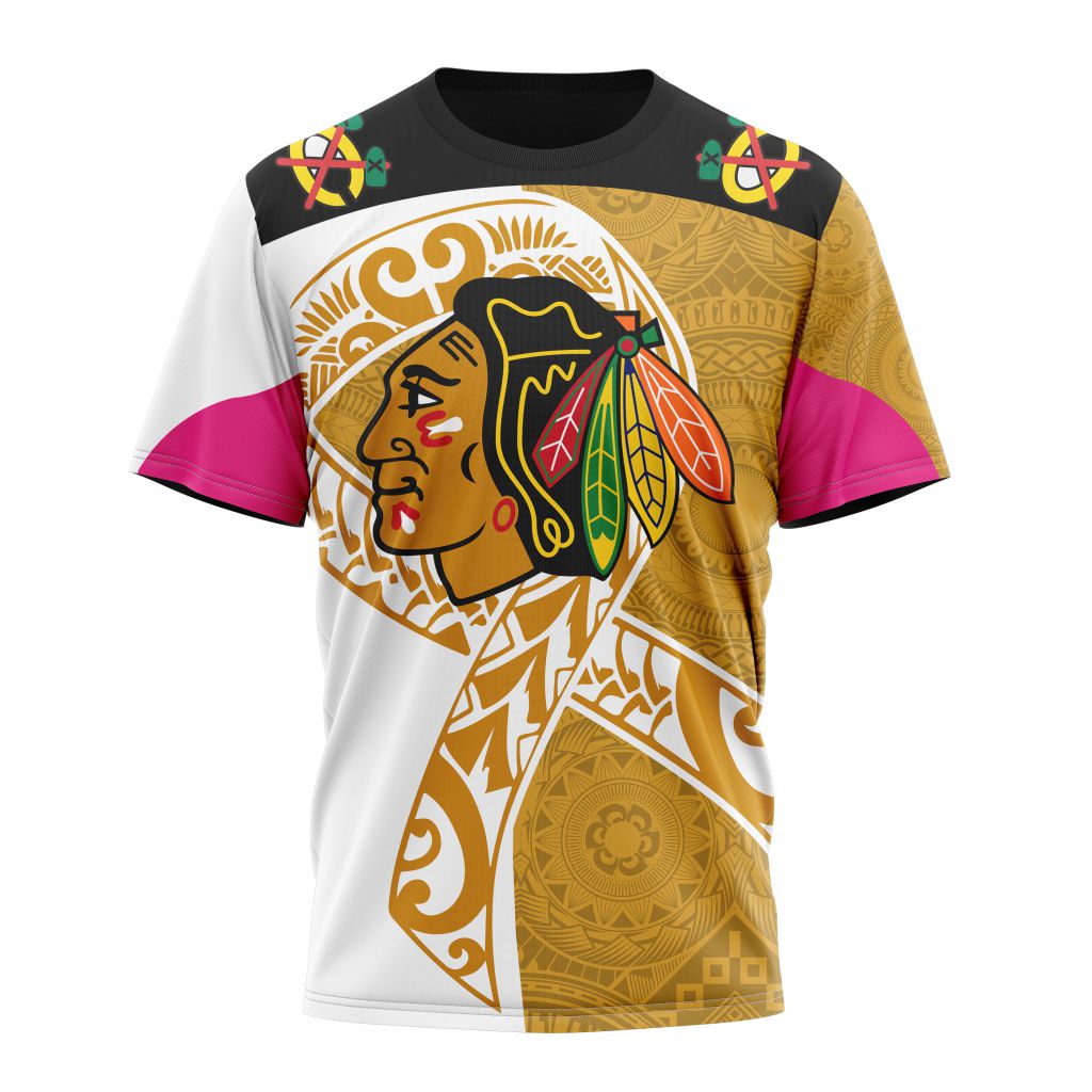 T-shirt Chicago BlackHawks | Specialized Samoa Fights Cancer Jersey