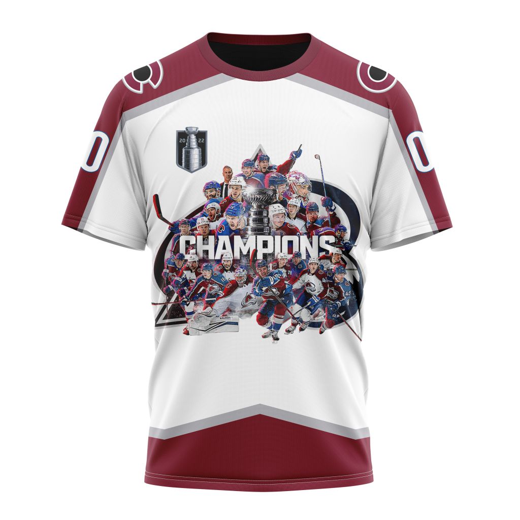 T-shirt Colorado Avalanche 2022 Stanley Cup Champions Away