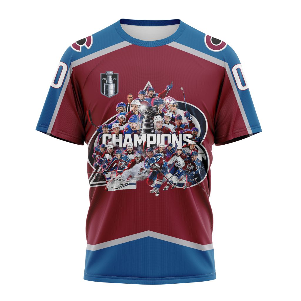 T-shirt Colorado Avalanche 2022 Stanley Cup Champions Home