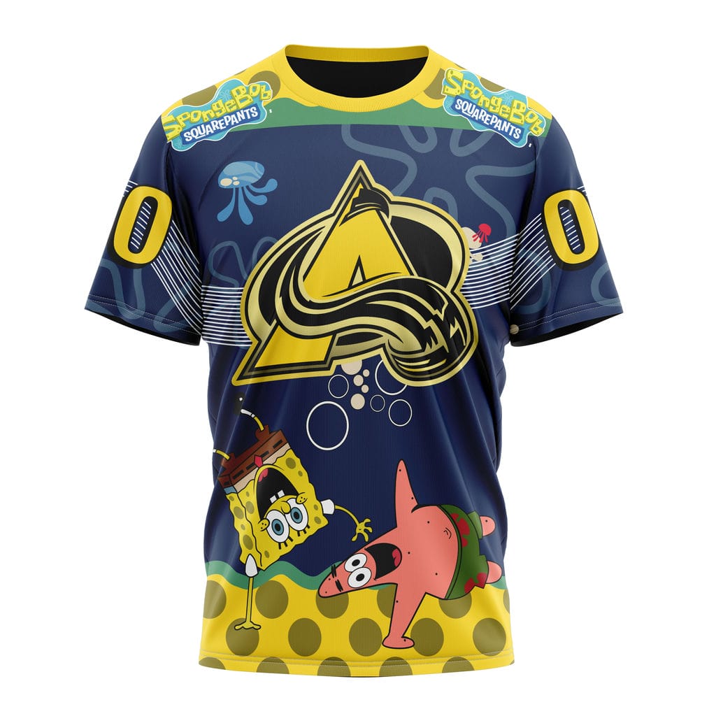 T-shirt Colorado Avalanche | Specialized Jersey With SpongeBob
