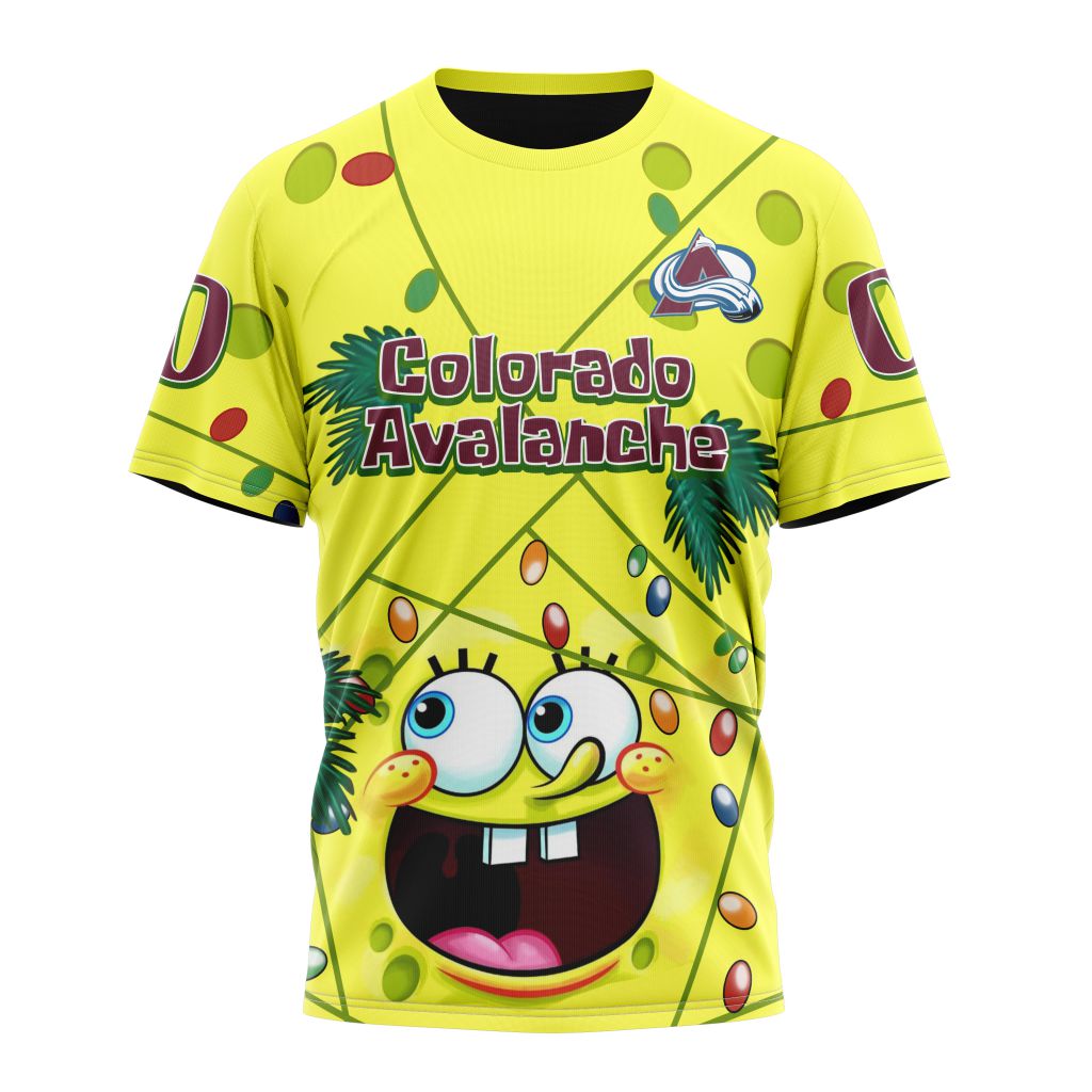T-shirt Colorado Avalanche | Specialized Jersey With SpongeBob V0122