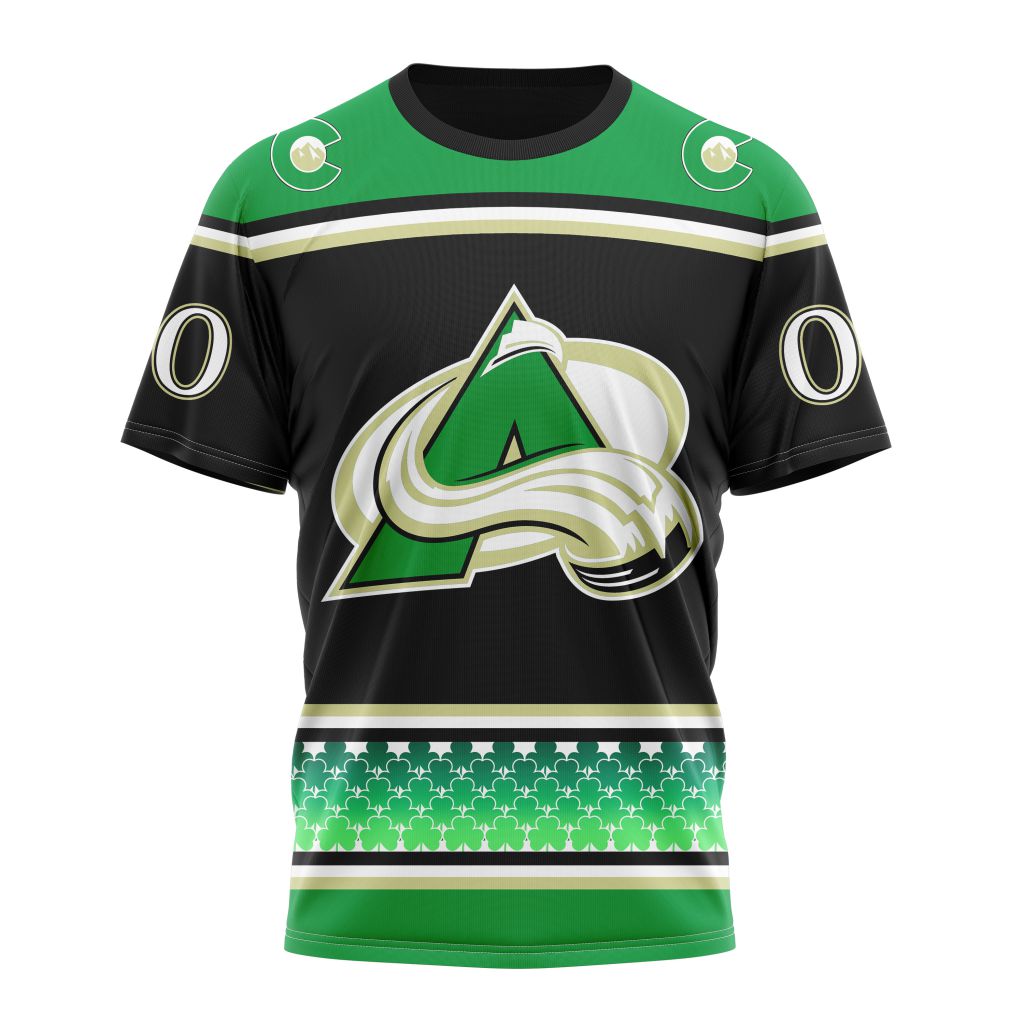 T-shirt Colorado Avalanche | Specialized Unisex Kits Hockey Celebrate St Patrick's Day V0122
