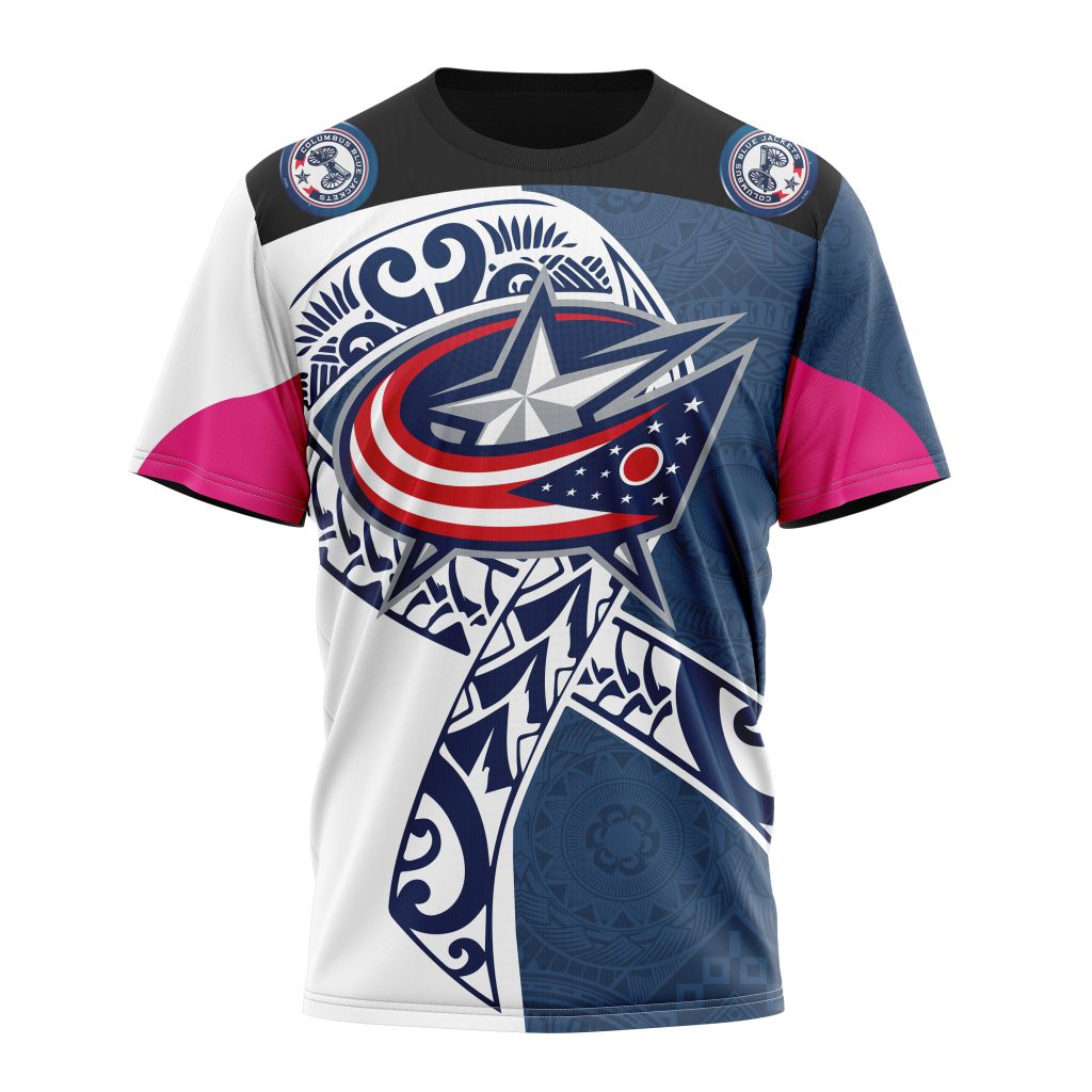 T-shirt Columbus Blue Jackets | Specialized Samoa Fights Cancer Jersey