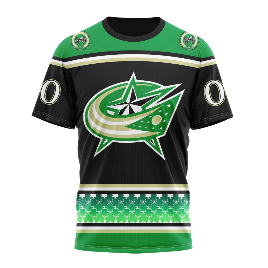 T-shirt Columbus Blue Jackets | Specialized Unisex Kits Hockey Celebrate St Patrick's Day V0122