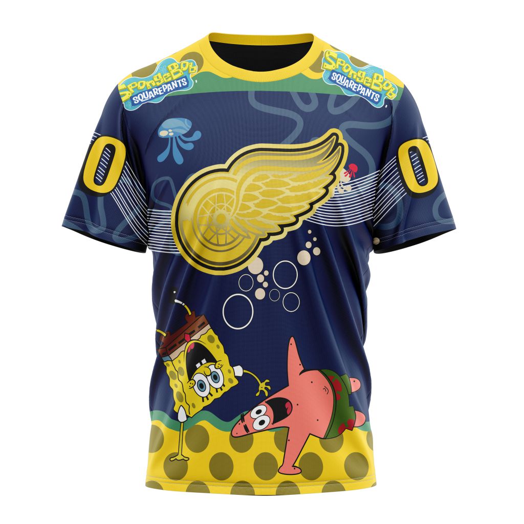 T-shirt Detroit Red Wings | Specialized Jersey With SpongeBob