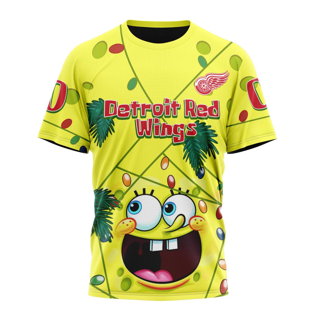 T-shirt Detroit Red Wings | Specialized Jersey With SpongeBob V0122
