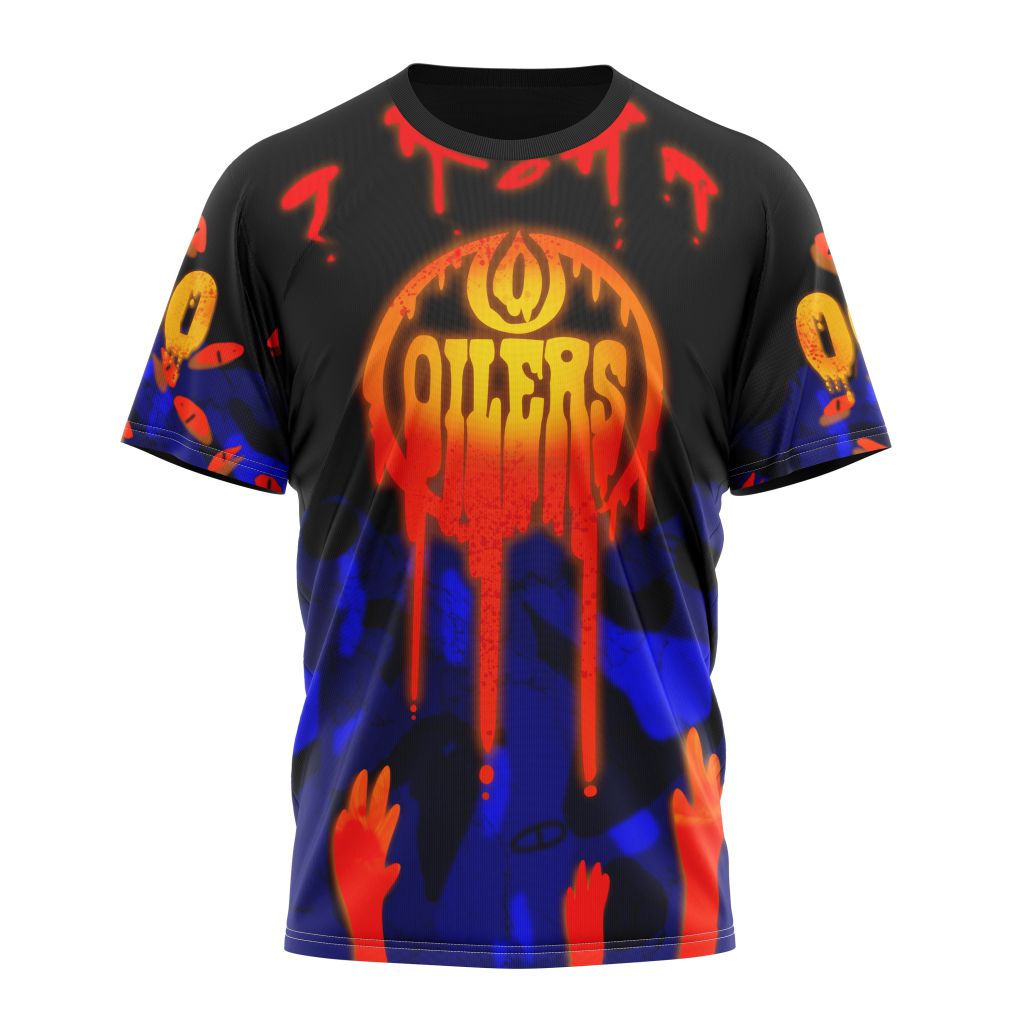 T-shirt Edmonton Oilers Specialized Jersey For Halloween Night