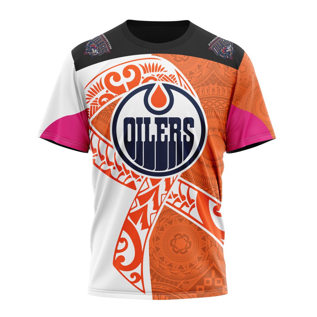 T-shirt Edmonton Oilers | Specialized Samoa Fights Cancer Jersey