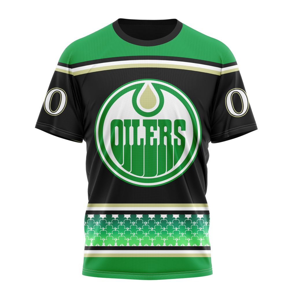 T-shirt Edmonton Oilers Specialized Unisex Kits Hockey Celebrate St Patrick's Day V0122