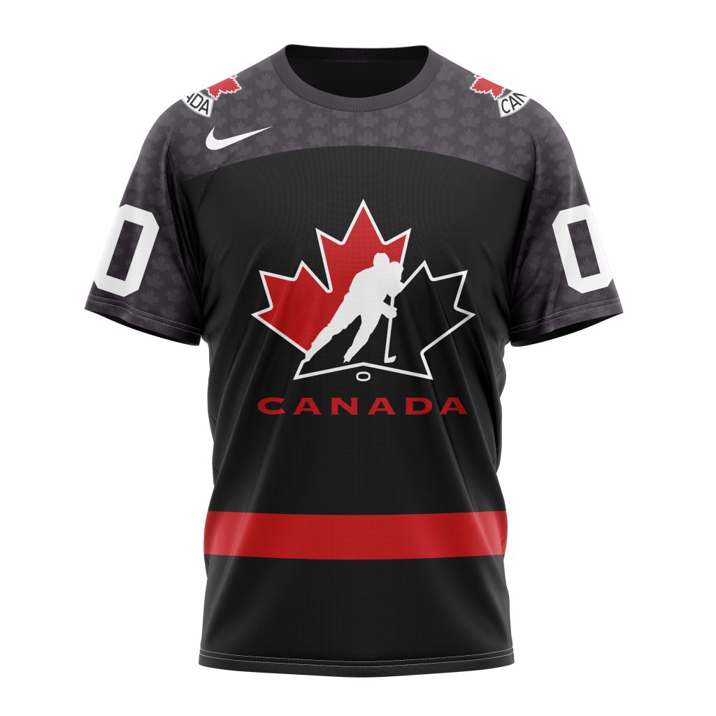 T-shirt Hockey Canada Personalized Black Kits