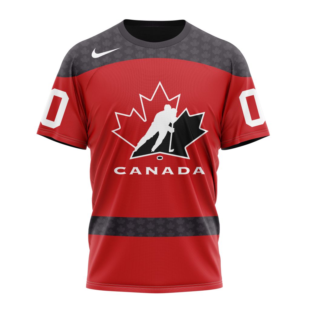 T-shirt Hockey Canada Personalized Red Kits
