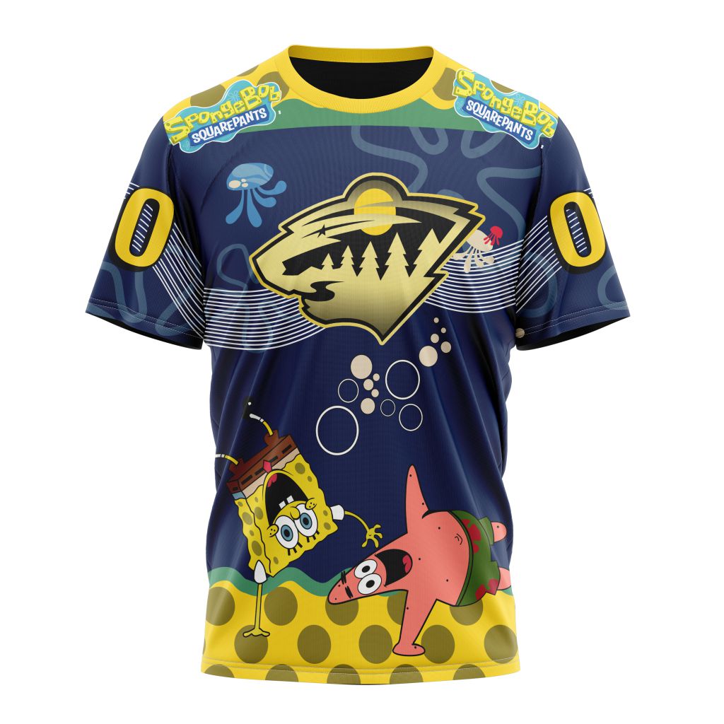 T-shirt Minnesota Wild | Specialized Jersey With SpongeBob