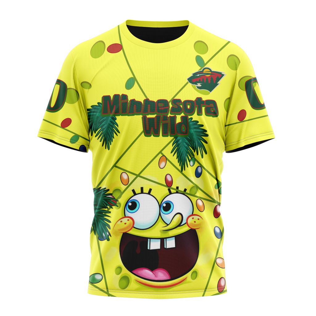 T-shirt Minnesota Wild | Specialized Jersey With SpongeBob V0122
