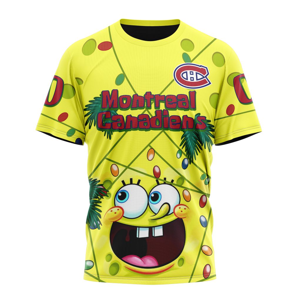 T-shirt Montreal Canadiens Specialized Jersey With SpongeBob V0122