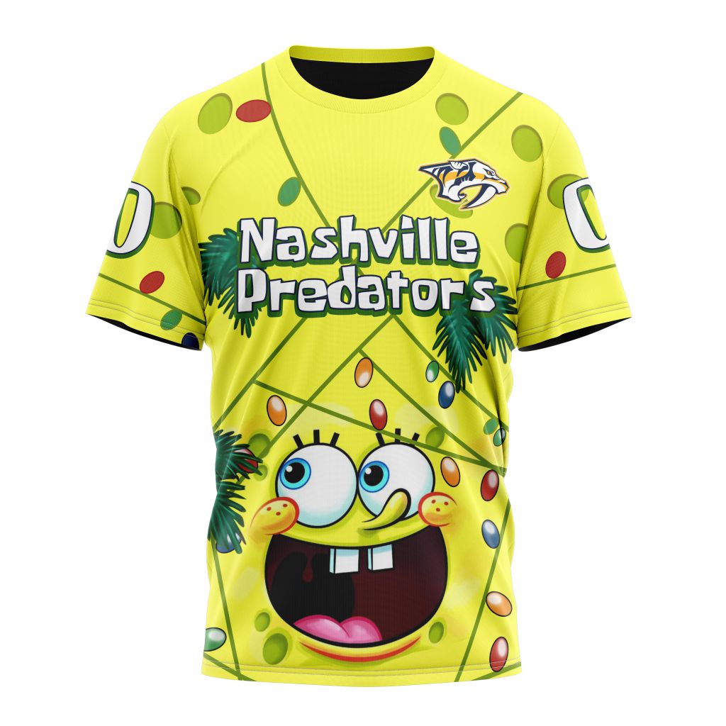 T-shirt Nashville Predators | Specialized Jersey With SpongeBob V0122