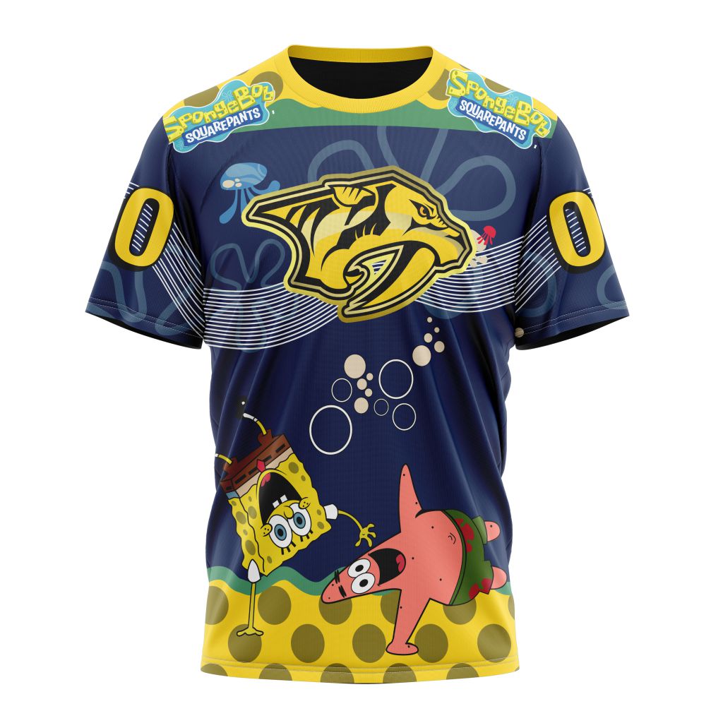 T-shirt Nashville Predators | Specialized Jersey With SpongeBob