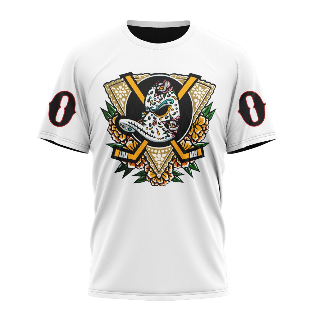 T-shirt NHL Anaheim Ducks Dia De Muertos Night 2022