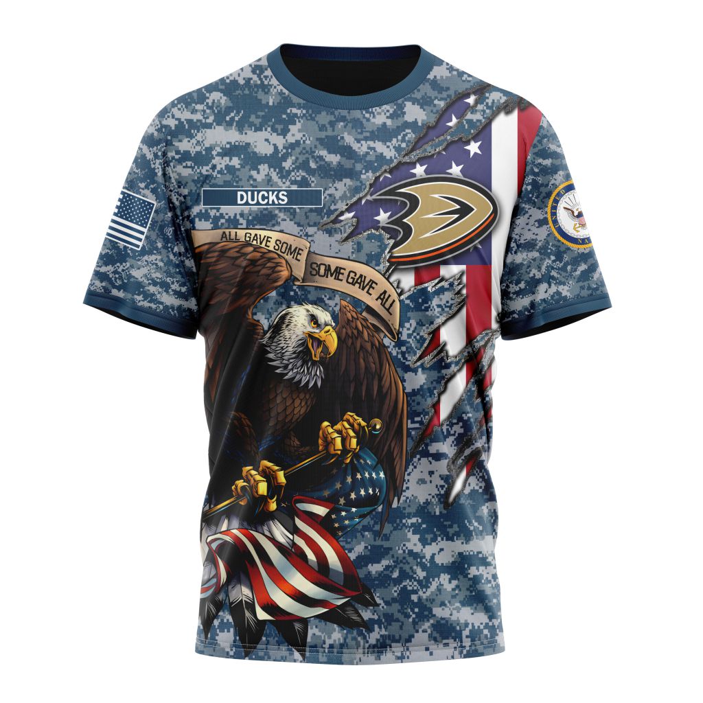 T-shirt NHL Anaheim Ducks Honor US Navy Veterans ST2202