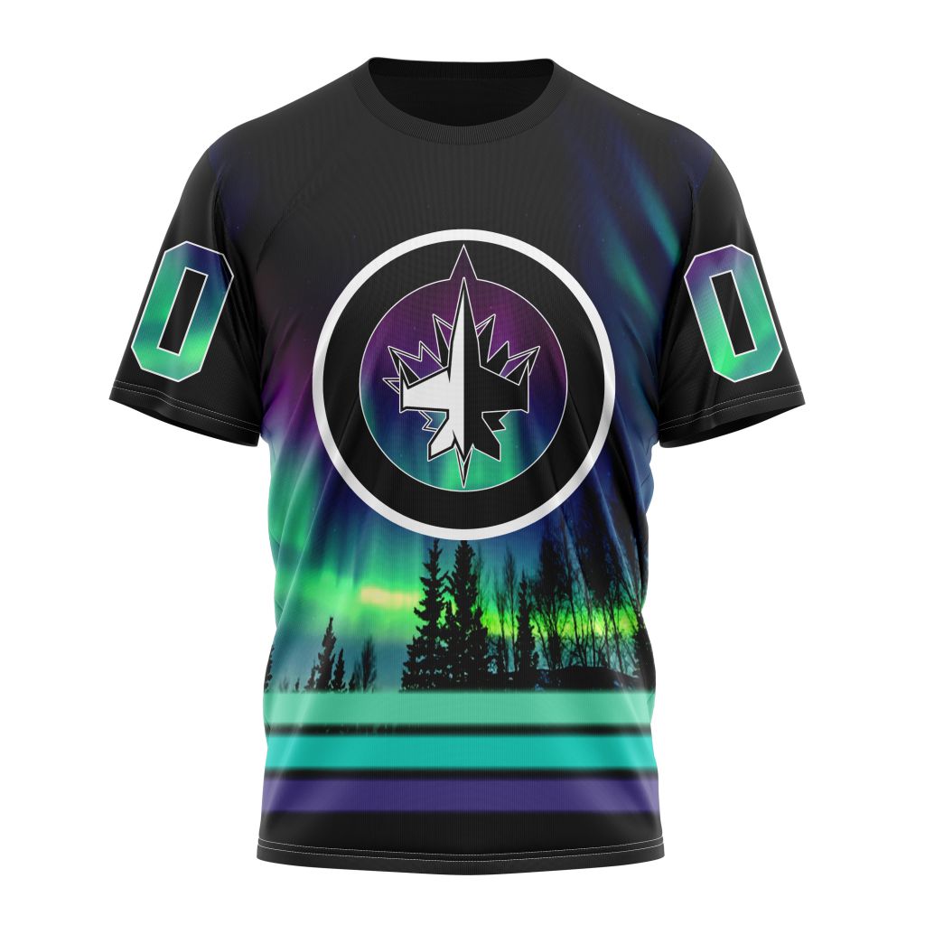 T-shirt NHL Winnipeg Jets Special Design With Northern Lights ST2301