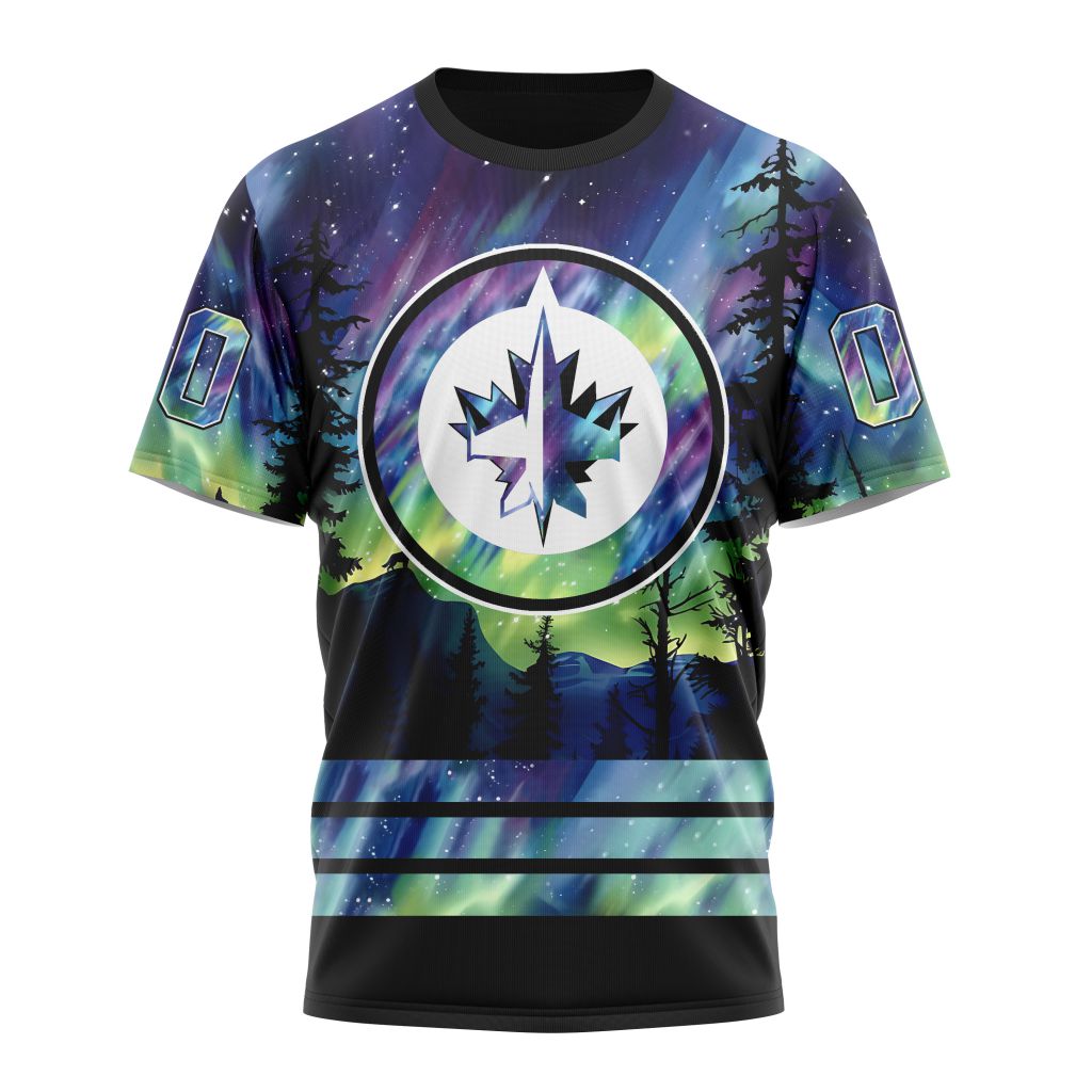 T-shirt NHL Winnipeg Jets Special Design With Northern Lights ST2401